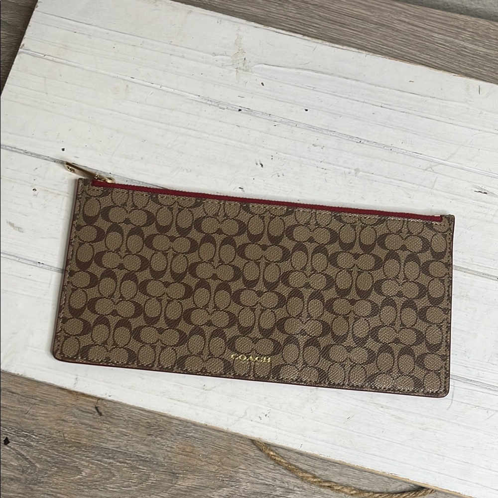 Coach monogram clutch/ pouch